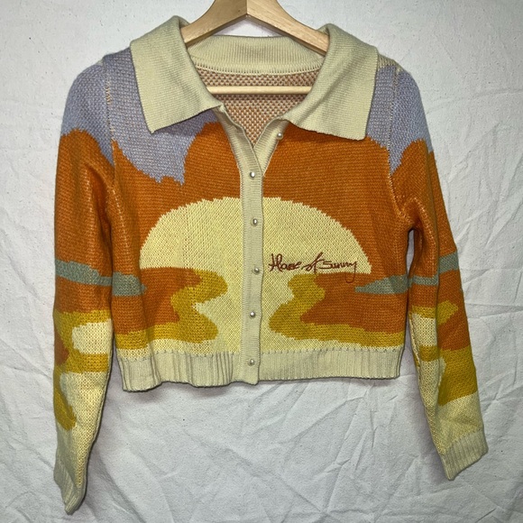 jiadan Sweaters - 🌞 Jiadan “Chase the Sun” Knit Cardigan – Size L